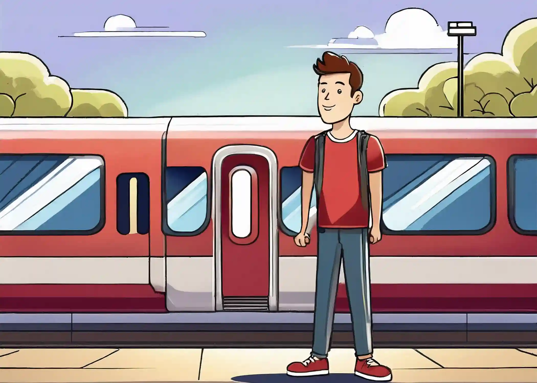 Waiting for the train