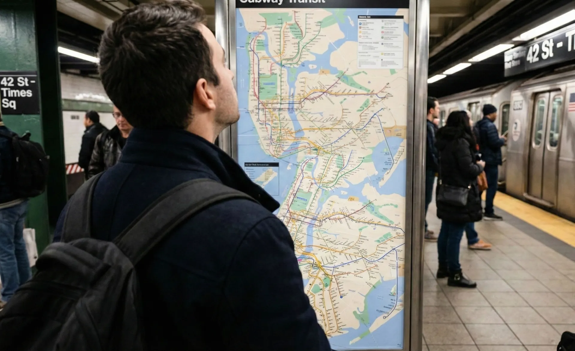 Person holding NYC Subway Map